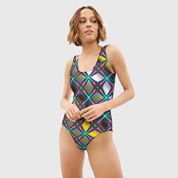 Купальник-боди 3D женский Марокканская вязь, цвет: 3D-принт — фото 2