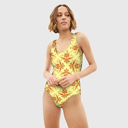 Купальник-боди 3D женский Солнечная виньетка, цвет: 3D-принт — фото 2