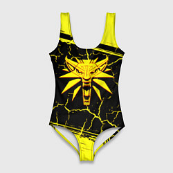 Купальник-боди 3D женский Ведьмак трещины текстура, цвет: 3D-принт