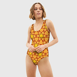 Купальник-боди 3D женский Индийский орнамент, цвет: 3D-принт — фото 2