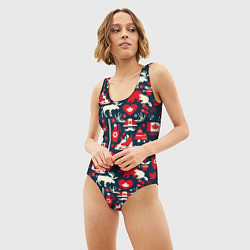 Купальник-боди 3D женский Канада, цвет: 3D-принт — фото 2