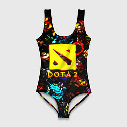 Купальник-боди 3D женский Dota2 персонажи, цвет: 3D-принт