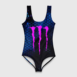 Купальник-боди 3D женский Monster energy броня, цвет: 3D-принт