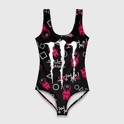 Купальник-боди 3D женский Monster energy x Ojingeo geim, цвет: 3D-принт