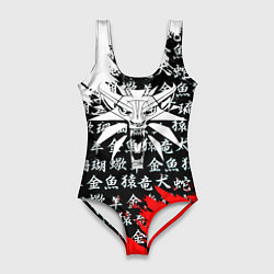 Купальник-боди 3D женский Ведьмак япония краски, цвет: 3D-принт