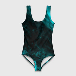 Купальник-боди 3D женский Neon smoke, цвет: 3D-принт