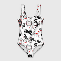 Женский купальник-боди Русские сказки