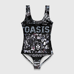 Купальник-боди 3D женский Oasis на фоне гитар, цвет: 3D-принт