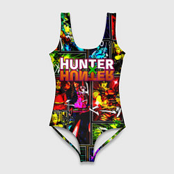 Купальник-боди 3D женский Hunter x hunter neon anime, цвет: 3D-принт