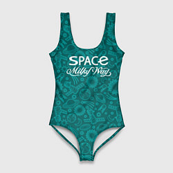 Купальник-боди 3D женский Наш Млечный путь, цвет: 3D-принт