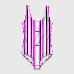 Купальник-боди 3D женский Neon pink, цвет: 3D-принт