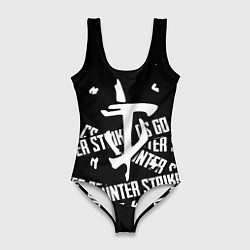 Купальник-боди 3D женский Doom x counter strike, цвет: 3D-принт