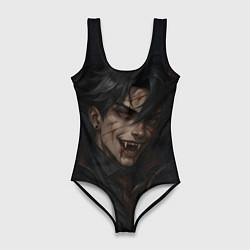 Купальник-боди 3D женский Ризли вампирская тематика, цвет: 3D-принт
