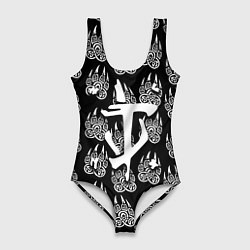 Купальник-боди 3D женский Doom хищник леса, цвет: 3D-принт