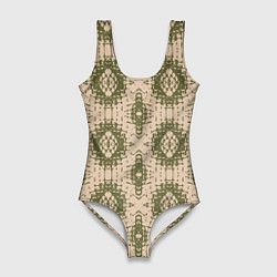 Женский купальник-боди Змеиный орнамент