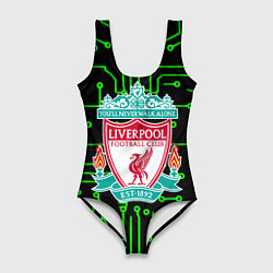 Купальник-боди 3D женский Liverpool плата текстура, цвет: 3D-принт