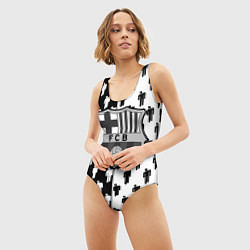 Купальник-боди 3D женский Barcelona спортивный паттерн, цвет: 3D-принт — фото 2