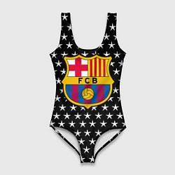 Купальник-боди 3D женский Barcelona звезды, цвет: 3D-принт