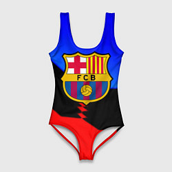 Купальник-боди 3D женский Barcelona спортивная геометрия, цвет: 3D-принт