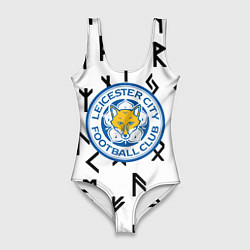 Купальник-боди 3D женский Лестер сити символы митстические, цвет: 3D-принт