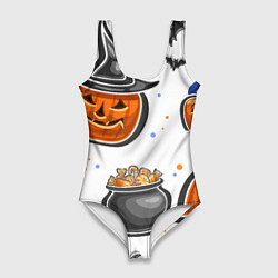 Купальник-боди 3D женский Дух хэллоуина, цвет: 3D-принт