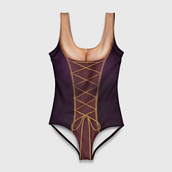 Купальник-боди 3D женский Принцесса средневековья, цвет: 3D-принт