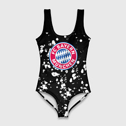 Купальник-боди 3D женский Бавария Мюнхен краски, цвет: 3D-принт