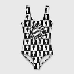 Купальник-боди 3D женский Бавария Мюнхен люди паттерн текстура, цвет: 3D-принт