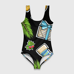 Купальник-боди 3D женский Christmas soul, цвет: 3D-принт