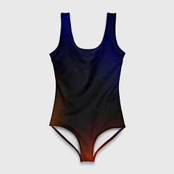 Купальник-боди 3D женский Color black red blue, цвет: 3D-принт