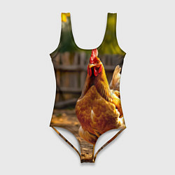 Женский купальник-боди Золотой хранитель двора