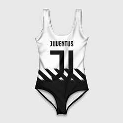 Купальник-боди 3D женский Ювентус полосы геометрия линии, цвет: 3D-принт