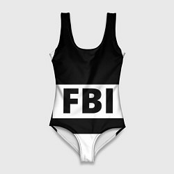 Купальник-боди 3D женский Бронежилет FBI, цвет: 3D-принт