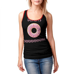 Майка-безрукавка женская Donuts, цвет: 3D-красный — фото 2