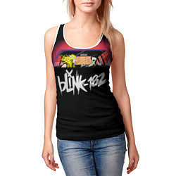 Майка-безрукавка женская Blink-182, цвет: 3D-белый — фото 2