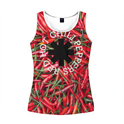 Майка-безрукавка женская Red Hot Chili Peppers, цвет: 3D-белый
