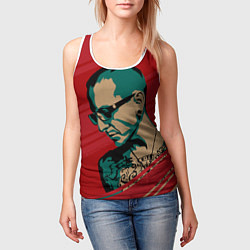 Майка-безрукавка женская Chester Bennington, цвет: 3D-белый — фото 2