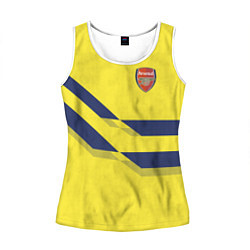 Майка-безрукавка женская Arsenal FC: Yellow style, цвет: 3D-белый