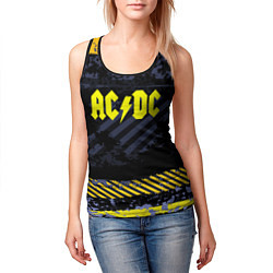 Майка-безрукавка женская AC/DC: Danger Style, цвет: 3D-черный — фото 2