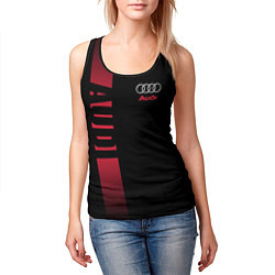 Майка-безрукавка женская Audi: Black Sport, цвет: 3D-черный — фото 2
