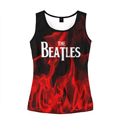 Майка-безрукавка женская The Beatles: Red Flame, цвет: 3D-черный