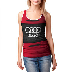 Майка-безрукавка женская Audi Sport, цвет: 3D-белый — фото 2