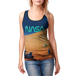 Майка-безрукавка женская NASA on Mars, цвет: 3D-черный — фото 2