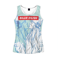 Майка-безрукавка женская Billie Eilish Music, цвет: 3D-белый