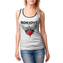 Майка-безрукавка женская Bon Jovi, цвет: 3D-черный — фото 2