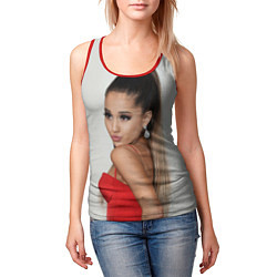 Майка-безрукавка женская Ariana Grande Ариана Гранде, цвет: 3D-красный — фото 2