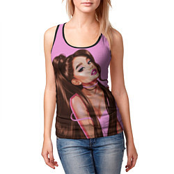 Майка-безрукавка женская Ariana Grande Ариана Гранде, цвет: 3D-черный — фото 2