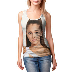 Майка-безрукавка женская Ariana Grande Ариана Гранде, цвет: 3D-белый — фото 2