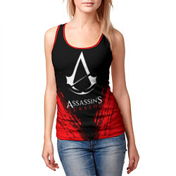 Майка-безрукавка женская Assassin’s Creed, цвет: 3D-красный — фото 2