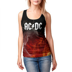 Майка-безрукавка женская AC DC, цвет: 3D-черный — фото 2